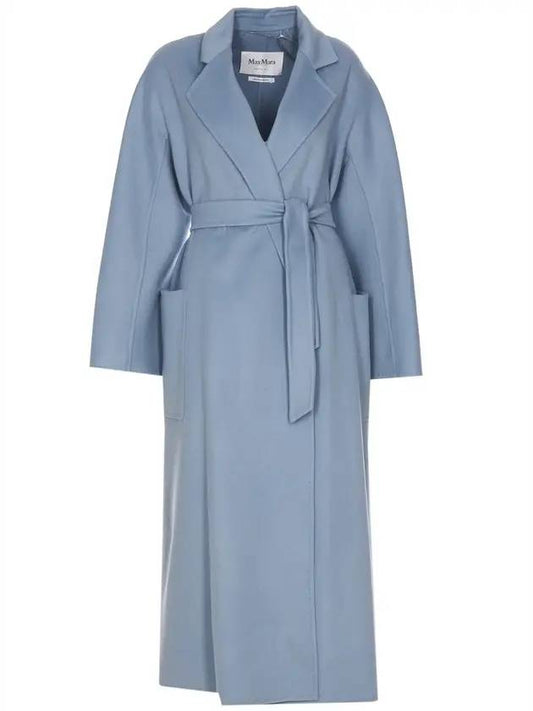 CADMIO Wool Cashmere Belt Single Coat Light Blue - MAX MARA - BALAAN.