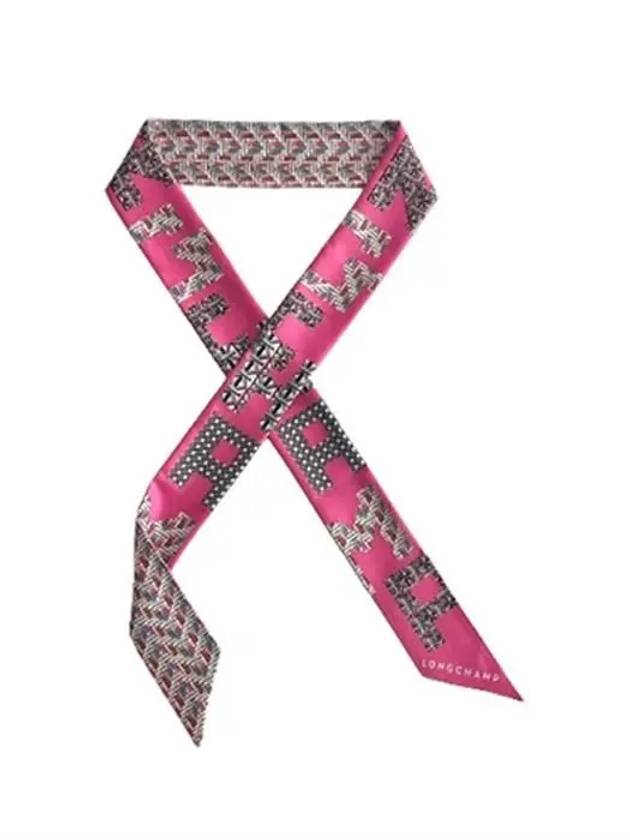 Graphic Print Silk Petite Scarf 51016SOI PINK - LONGCHAMP - BALAAN 1