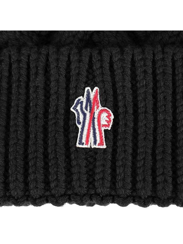 Grenoble Logo Patch Cable Knit Beanie I20983B00014M1172 - MONCLER - 6