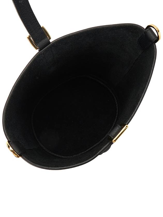 Small JP Leather Bucket Bag Black - PATOU - BALAAN 6