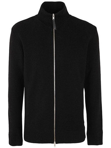 Stitch Knit High Neck Full Zip Up Cardigan Black - MAISON MARGIELA - BALAAN 1