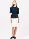 half sleeve strap blouse_navy - JUN BY JUN K - BALAAN 3