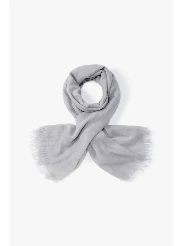 Women Soft Silk Cashmere Scarf Melange Gray - BRUNELLO CUCINELLI - BALAAN 1