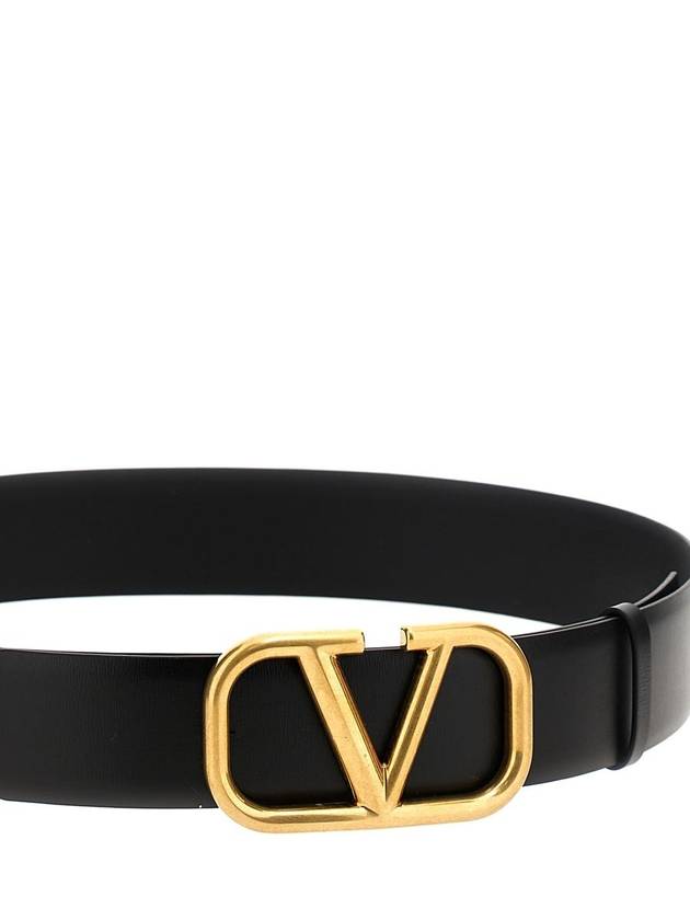 Signature Calfskin Belt Black - VALENTINO - BALAAN 4