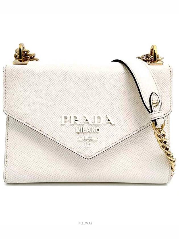 Saffiano Monochrome Chain Shoulder Bag - PRADA - BALAAN 1