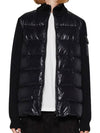 Merino Wool Padded Cardigan Black - MONCLER - BALAAN 2