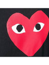 Play Men's Black Eye Red Big Heart Print Short Sleeve T-Shirt P1 T112 1 Black - COMME DES GARCONS - BALAAN 6