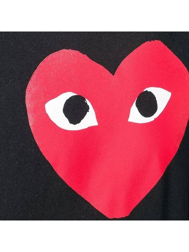 Play Men's Black Eye Red Big Heart Print Short Sleeve T-Shirt P1 T112 1 Black - COMME DES GARCONS - BALAAN 6