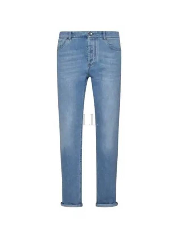 Men's 5 Pocket Slim Fit Jeans Light Blue - BRUNELLO CUCINELLI - BALAAN 2