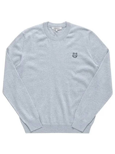 Bold Fox Head Wool Knit Top Grey - MAISON KITSUNE - BALAAN 2