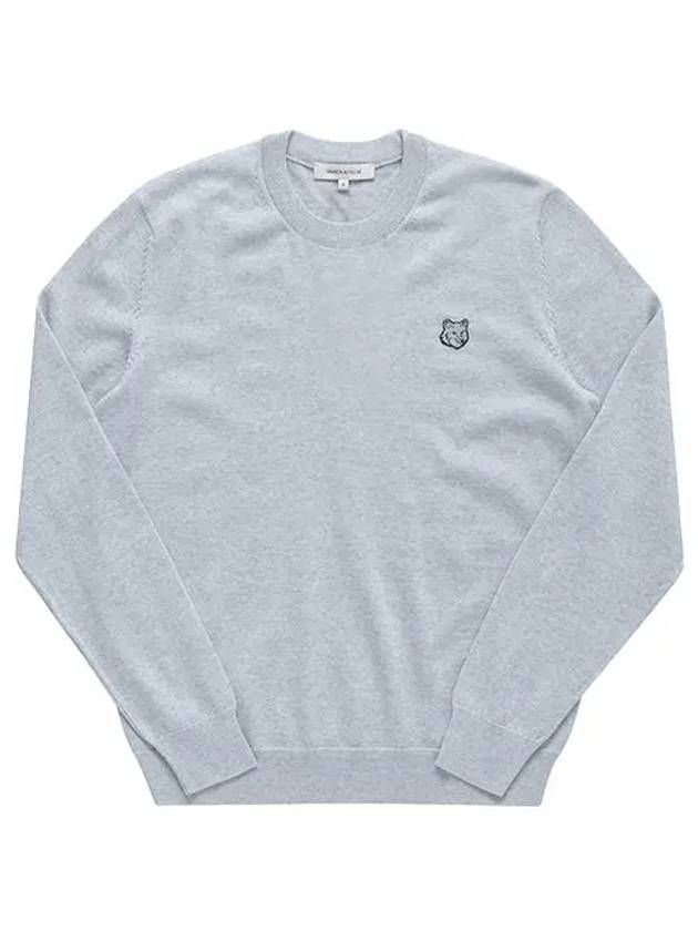 Bold Fox Head Wool Knit Top Grey - MAISON KITSUNE - BALAAN 2