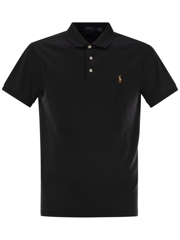 Embroidered Logo Pony Polo Shirt Black - POLO RALPH LAUREN - BALAAN 2