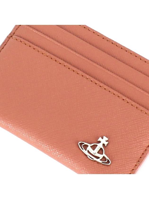 Saffiano Slim Card Wallet Brown - VIVIENNE WESTWOOD - BALAAN 4