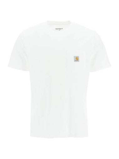 Pocket Short Sleeve T-Shirt White - CARHARTT WIP - BALAAN 1