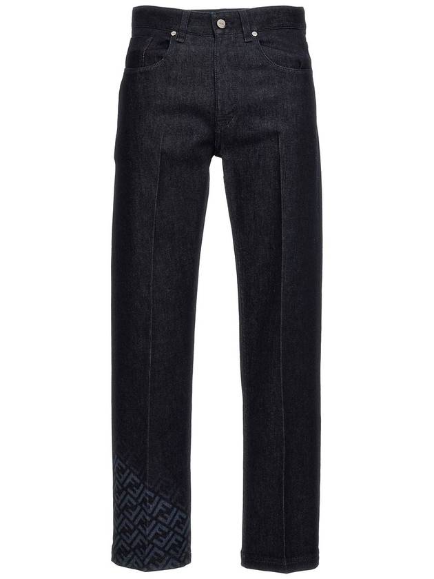 Fendi Regular-Fit Cotton Jeans - FENDI - BALAAN 1