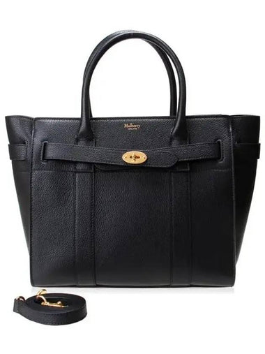 Small Classic Grain Zipper Tote Bag Black - MULBERRY - BALAAN 1