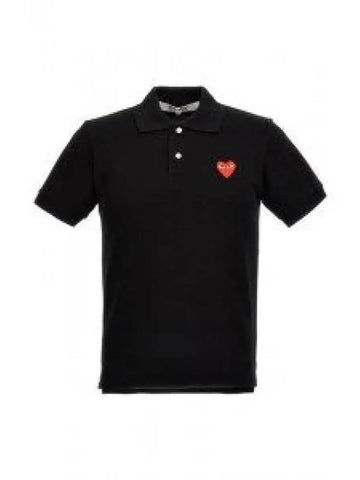 P1T0051 BLACK Polo Collar T Shirt 1267893 - COMME DES GARCONS - BALAAN 1