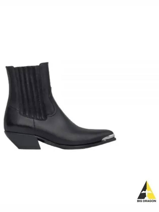 Calfskin Metal Toe Cruiser Chelsea Boots Black - CELINE - BALAAN 2