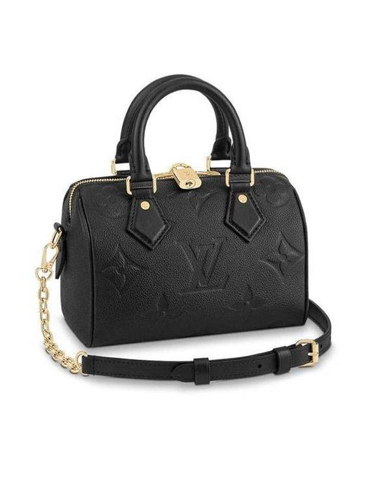 Speedy Bandouliere 20 Monogram Empreinte Strap Tote Bag Black - LOUIS VUITTON - BALAAN 1