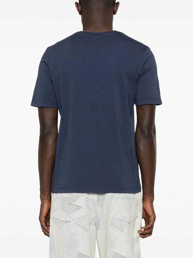 Chillax Fox Patch Regular Short Sleeve T-Shirt Blue - MAISON KITSUNE - BALAAN 5