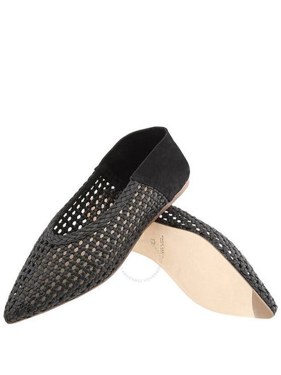 Studio Amelia Ladies Black Lattice Babche Pointed Toe Nappa Flats Brand Size 36 US Size 6 - STUDIO AMELIA - BALAAN 2