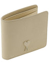 Heart Logo Half Wallet Ivory - AMI - BALAAN 3