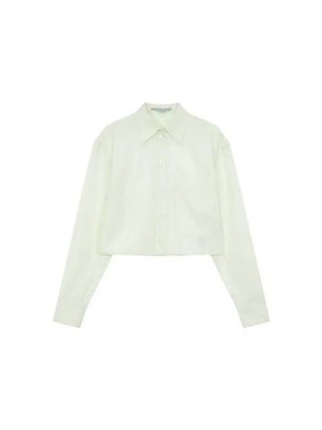 One patch pocket cropped shirt light green 271245 - STELLA MCCARTNEY - BALAAN 1