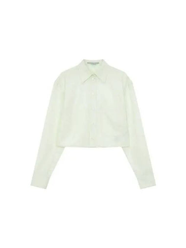 One patch pocket cropped shirt light green 271245 - STELLA MCCARTNEY - BALAAN 1