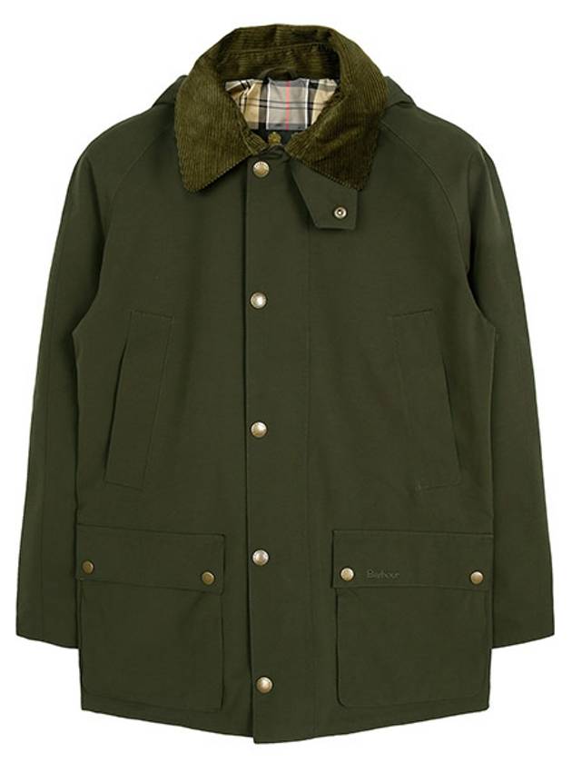 Waterproof Ashby Hooded Jacket Green - BARBOUR - BALAAN 2