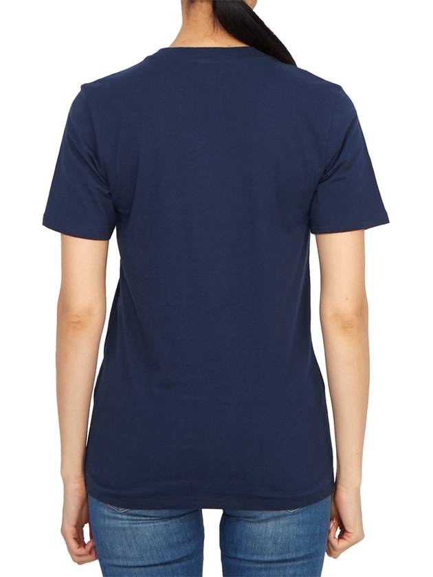 Kids Logo Print Short Sleeve T-Shirt Navy - KENZO - BALAAN 4