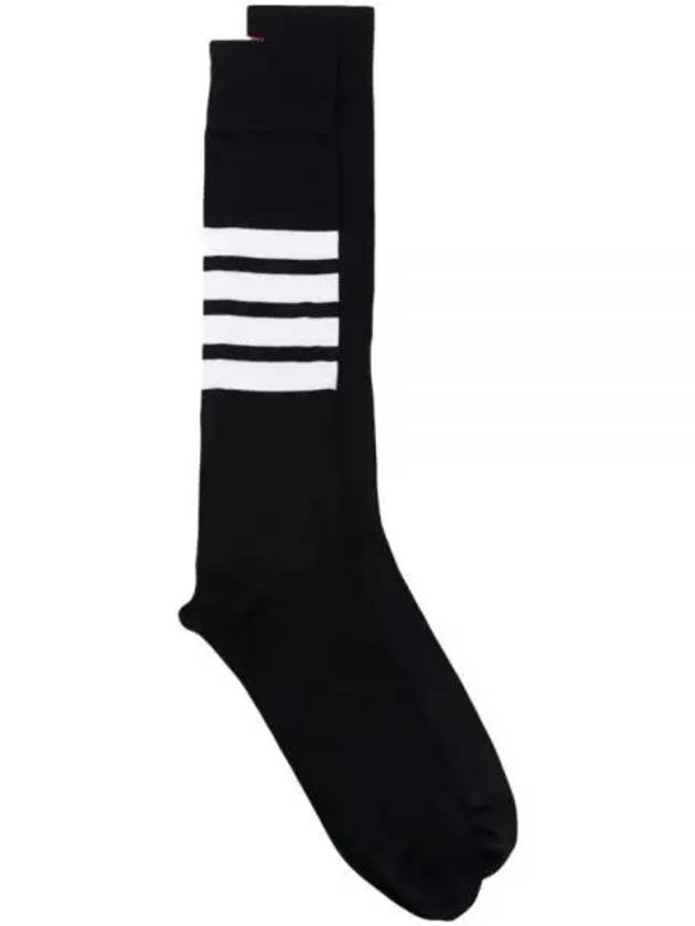 4 Bar Stripe Cotton Socks Black - THOM BROWNE - BALAAN 2