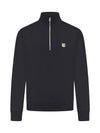 Fox Head Patch Half Zipper Sweatshirt Black - MAISON KITSUNE - BALAAN 3