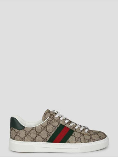 Ace GG Supreme Low Top Sneakers Beige - GUCCI - BALAAN 2