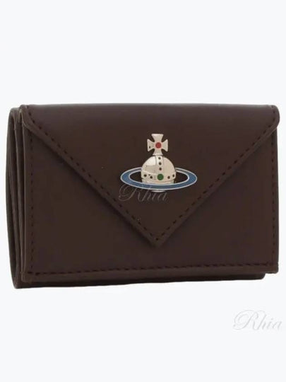 ORB Logo Envelope Half Wallet Brown - VIVIENNE WESTWOOD - BALAAN 2