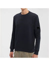 Diagonal Raised Fleece Sweatshirt Navy - CP COMPANY - BALAAN 4