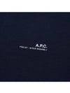 Item Logo Cotton Sweatshirt Navy - A.P.C. - BALAAN 4