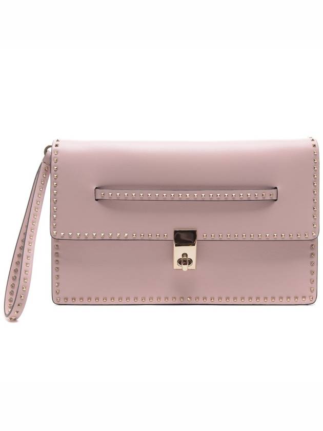 Women’s Mini Rockstud Handle Clutch Bag NW1B0A35_VUL_W34_17F - VALENTINO - BALAAN 1