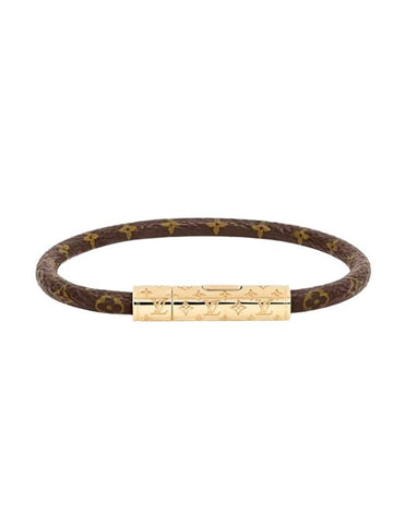 LV Confidential Monogram Canvas Bracelet Gold Brown - LOUIS VUITTON - BALAAN 1