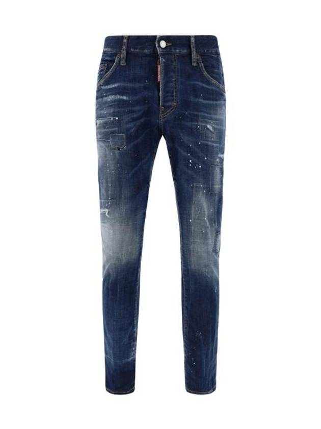 Toppa Wash Skater Straight Jeans Blue - DSQUARED2 - BALAAN 1