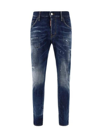 Toppa Wash Skater Straight Jeans Blue - DSQUARED2 - BALAAN 1