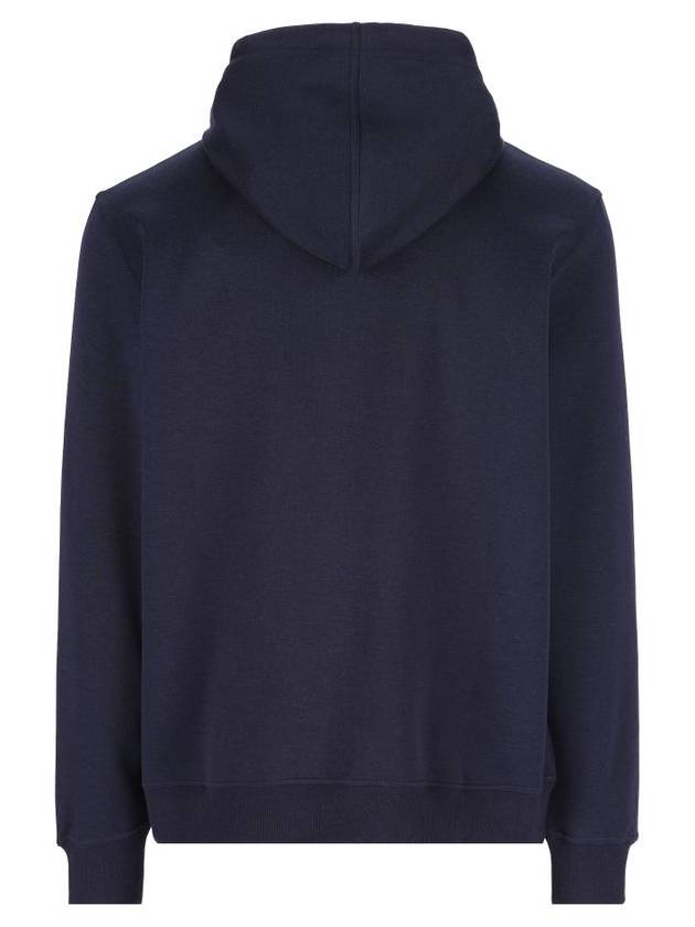 Drawstring hood zip up navy - BRUNELLO CUCINELLI - BALAAN 3