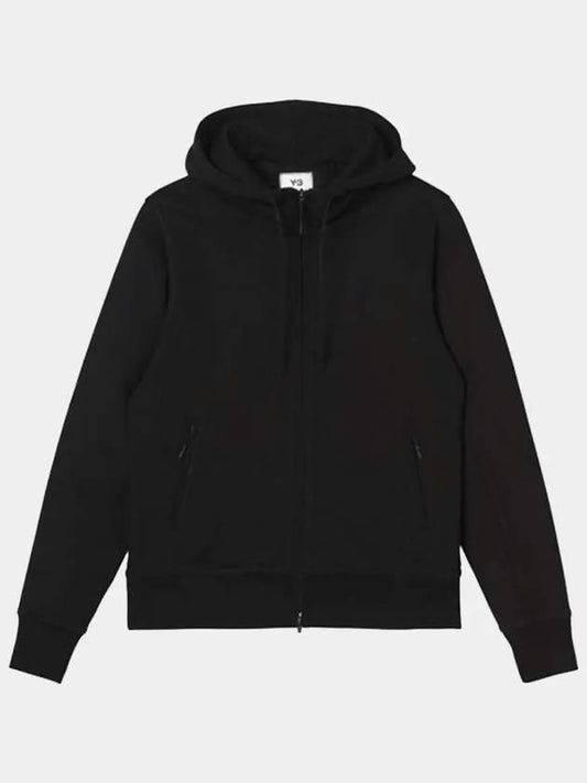 Classic Back Logo Cotton Zip-Up Hoodie Black - Y-3 - BALAAN 2