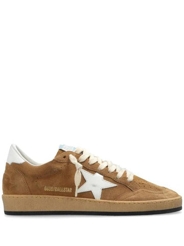 Ball Star Suede Low Top Sneakers Brown - GOLDEN GOOSE - BALAAN 1