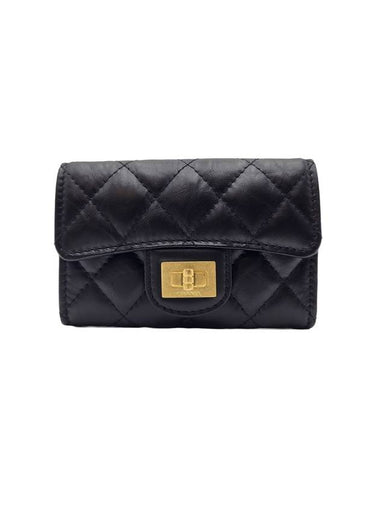 2.55 Vintage Flap Card Wallet Black - CHANEL - BALAAN 1