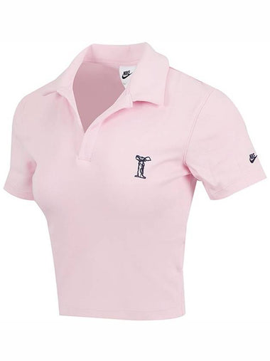 Sportswear Short Sleeve Polo Shirt Pink - NIKE - BALAAN 1