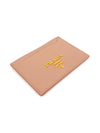 Vitello Gold Logo Card Wallet Desert Beige - PRADA - BALAAN 4