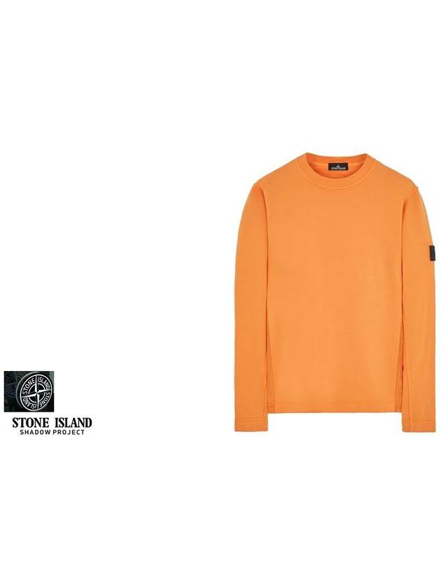 Wappen Shadow Project Mesh Long Sleeve T-Shirt Orange - STONE ISLAND - BALAAN 3