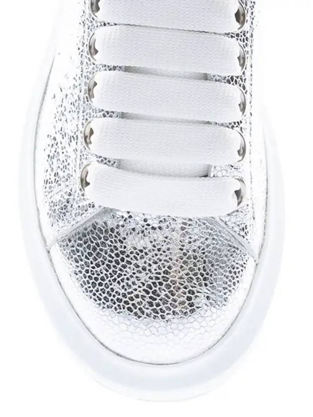 Women's Glitter Oversole Low Top Sneakers Silver - ALEXANDER MCQUEEN - BALAAN 4