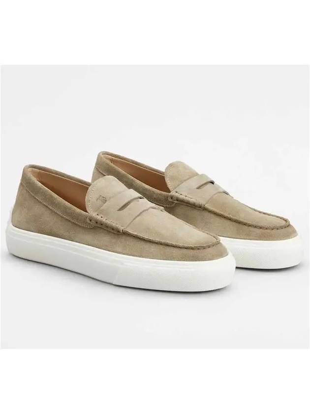 Men's Suede Loafers Beige - TOD'S - BALAAN 2