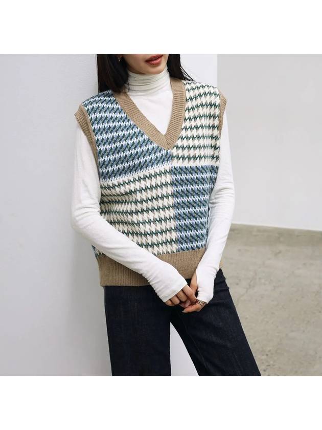 2even pattern knit vest - MONO AT.D - BALAAN 4